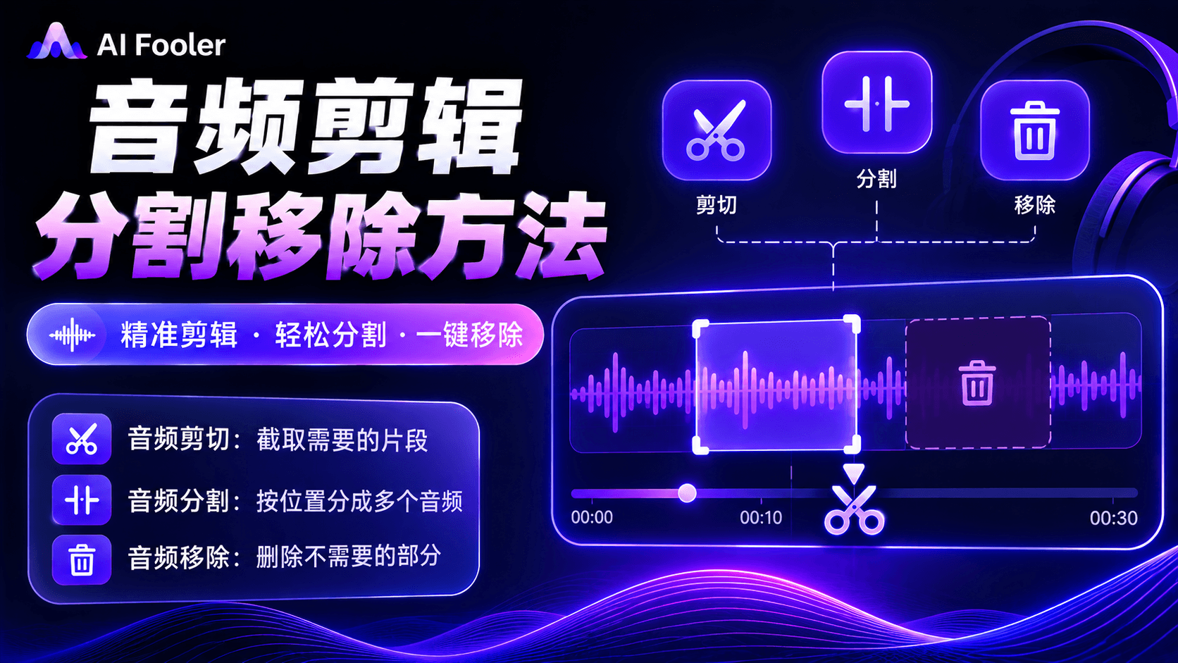 如何剪辑音频中的一段?mp3音频裁剪方法技巧