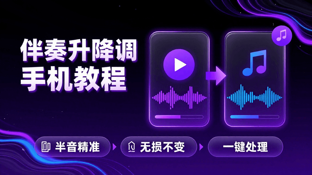 手机怎么给伴奏升降调?伴奏一键降调