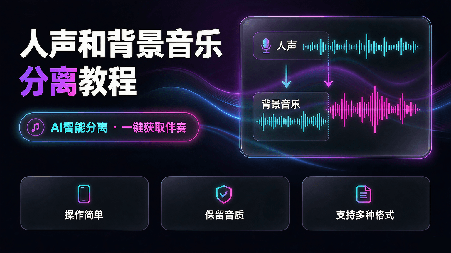 怎么分离人声和背景音乐?分离人声和音乐的原理