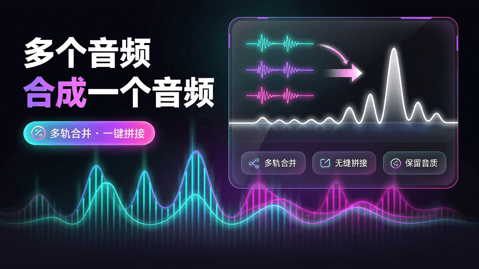 多个音频怎么合成一个音频?音频拼接在线教程
