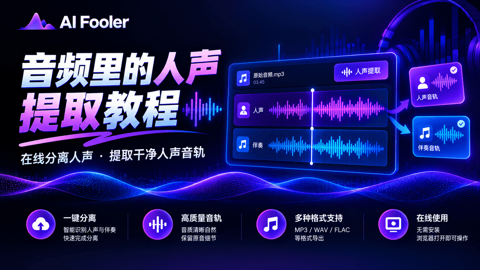 怎么提取音频里的人声?音频人声分离提取教程